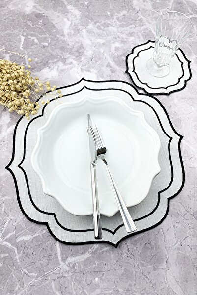 WEARE2 Μαύρο Χρώμα Διπλής Περιτύλιξης Κεντητό Σετ 2 Τεμαχίων Αμερικάνικη Χαρτ...