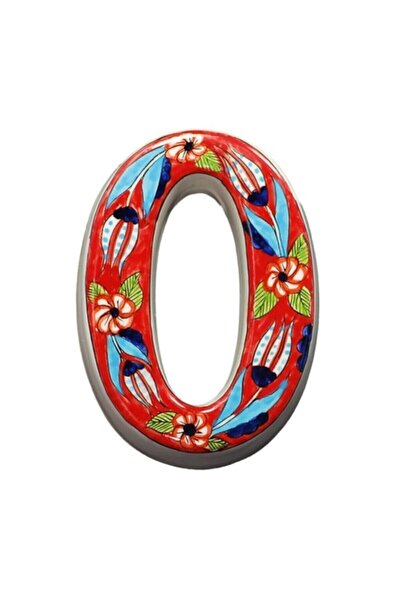 Yılmazel Număr de ușă din ceramică realizată manual cu 3 opțiuni de culoare, ...