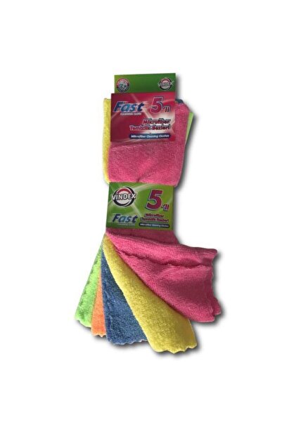 Vindex مجموعة قماش تنظيف سريعة من الألياف الدقيقة مكونة من 5 قطع