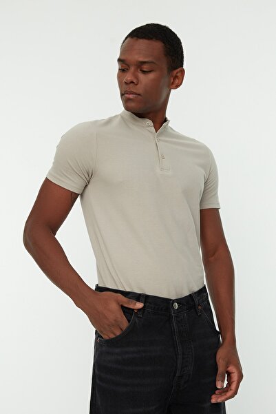 Trendyol Collection Poloshirt - Beige - Slim