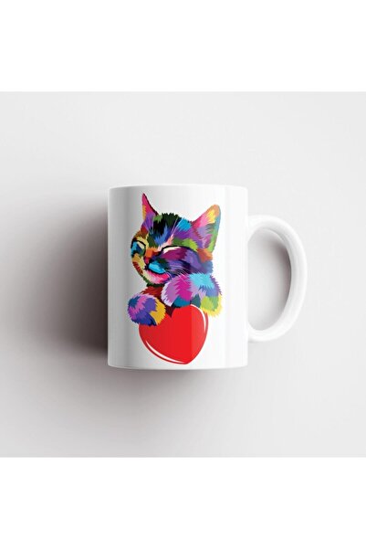 ONLY MUGS Cat Mug | Heart Cat | Coffee Cup | Gift Mug | Ceramic Mug | Cup