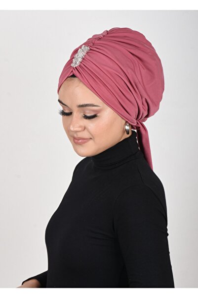 OykumBone Gulkurusu Yaprak Taşlı Arkadan Bağlamalı Pratih Hazır Bone