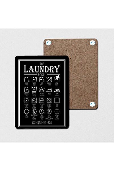 primero Laundry Room Care Label Mdf Tablo