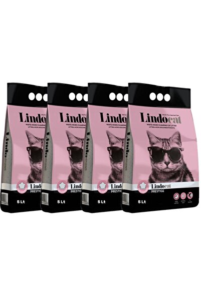 Lindo Cat Lindocat Bebek Pudralı Ince Taneli Topaklanan Kedi Kumu 5 Lt * 4 Adet