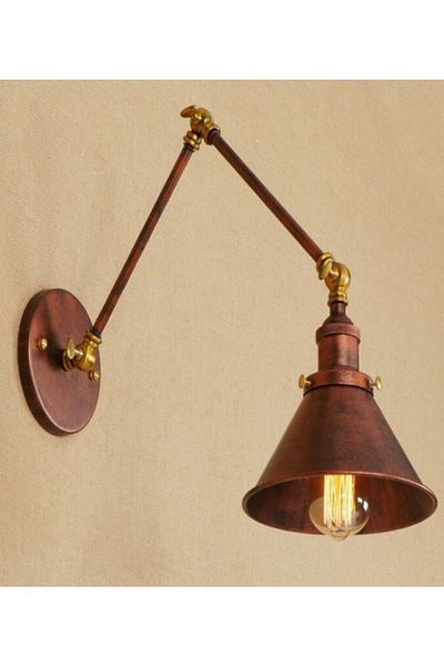 RİOLİGHT Retro Copper Antique Three Articulated Sconce