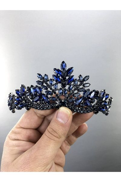 Hobigram Coroana Lucia Henna și Mireasă Albastru Marin – Design special, Accesoriu, Producție de calitate, Stil atrăgător