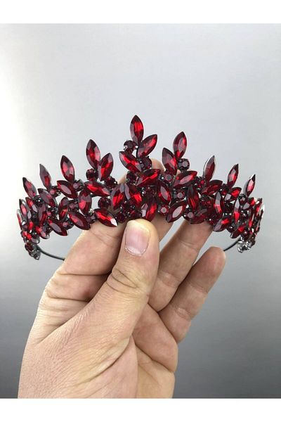 Hobigram Coroană de mireasă și henna model Burgundy Sara – Design special, accesoriu, producție de calitate, stil atrăgător