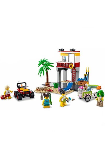 LEGO Plaj Cankurtaran Merkezi 60328 - 4 Minifigür Ile Yengeç Ve Kaplumbağa Fi...