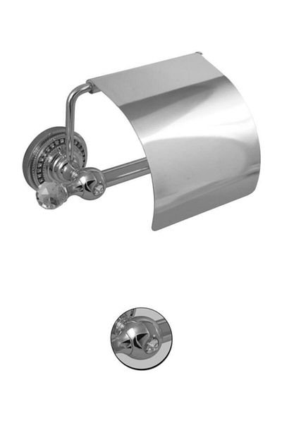 Maya Style Chrome Covered Paper Holder Brass