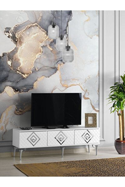 Mapa 150 Cm Ilizyon Metal Ayak-mdf Mebran Kapak Tv Sehpası