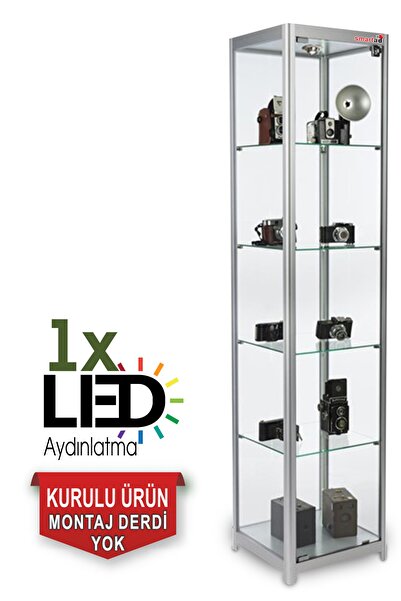 TEDA Camlı Vitrin - Camlı Dolap - Camlı Koleksiyon Vitrini - Cam Raf - Kurulu...