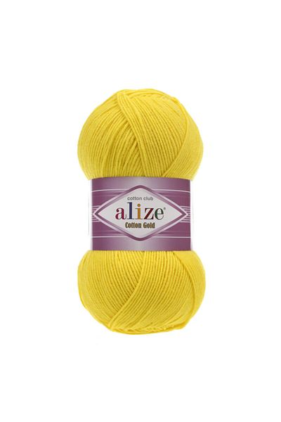 Alize Βαμβακερό χρυσό 5 τεμάχια κίτρινο χρώμα Amigurumi πλεξίματος νήμα
