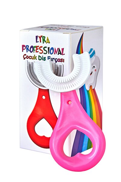 Lyra Professional U Şeklinde Çocuk Diş Fırçası Pembe