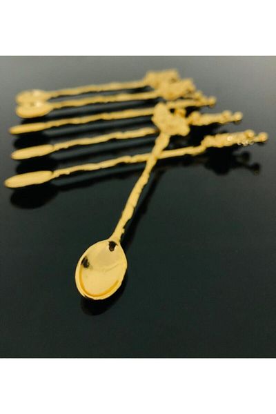 iva home Iva Japanese Rose 6 Pack Gold Teaspoon