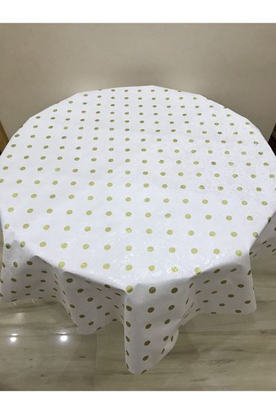 yukselhalimefrusat Oilcloth Lined Table Cloth Round 140 cm Diameter