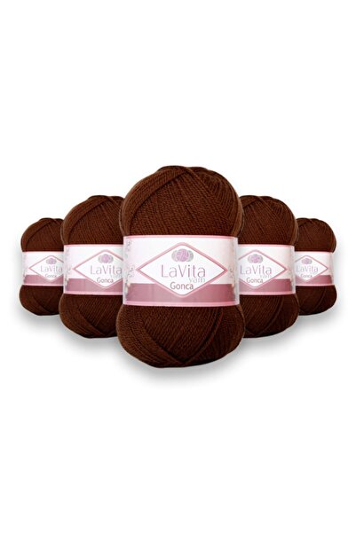 LaVita Yarn Gonca Πακέτο με 5 Πλεκτά Κλωστά Χειροποίητα Πλεκτά Desaryou (7221...