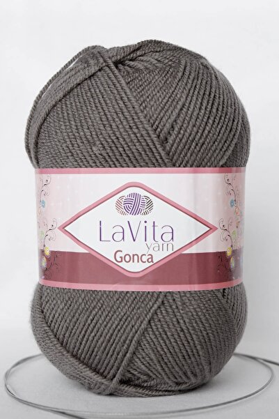 LaVita Yarn Ață de tricotat manual Gonca Taka Yarn (6002-gri afumat)