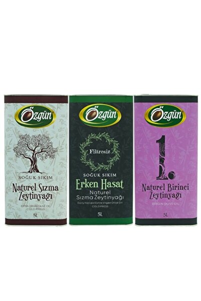 ÖZGÜN ZEYTİN & ZEYTİNYAĞI Zeytinyağı Lezzet Üçlüsü