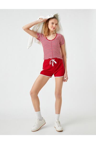 Koton Mini-Shorts mit Schnürung
