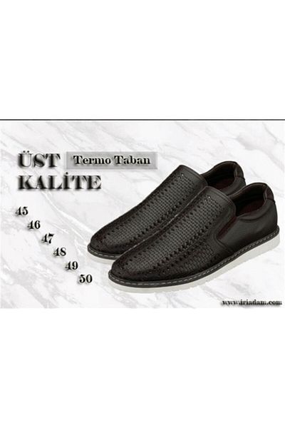 İriadam 45 - 46 - 47 - 48 - 49- 50 Ag8044-5 Brown 4 Season Top Quality Thermo Sole Large Size Men's Shoes