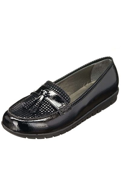 İriadam Wrinkled Patent Leather Drop Print Garnished Flexible Soft Comfort Sole
