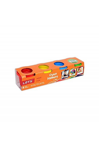 Lets عجينة لعب حجم صغير 4 ألوان 300 جرام. (l8240)