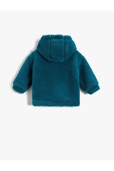 Koton Hooded Plush Kangaroo Pocket Sweatshirt
