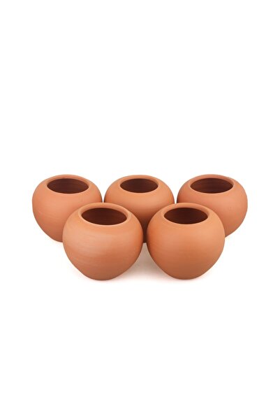 Genel Markalar 5li Küçük Boy Topan Küre Tipi Doğal Terleyen El Yapımı Çömlek ...