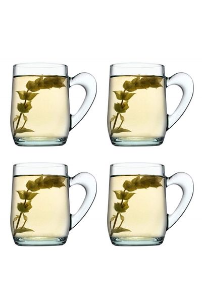 Paşabahçe 55521 Aware Collection Recycle Glass with Handle 4 Pieces
