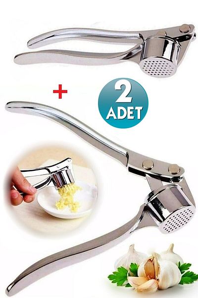 Tilbe Home Steel Garlic Crusher Press Practical Chamber Garlic Crushing Apparatus Stainless Steel