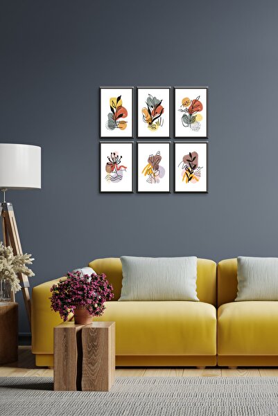 KEMSON Artistic Bohemian Style 6 Piece Art Wall Painting High Resolution Uv Printing Technique 30X20