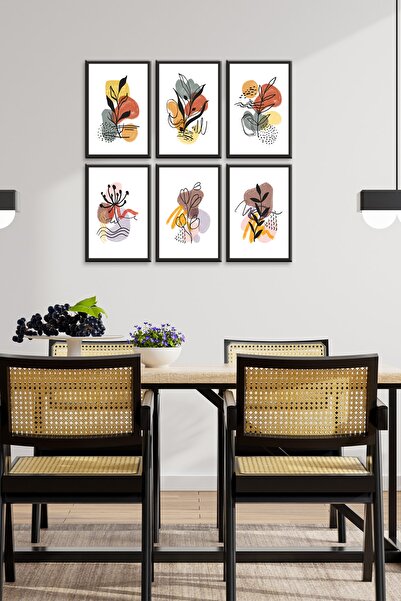 KEMSON Artistic Bohemian Style 6 Piece Art Wall Painting High Resolution Uv Printing Technique 30X20