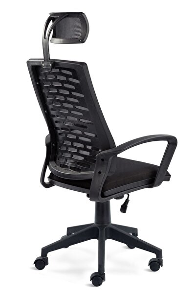 SERS MOBİLYA Panorama Fileli Müdür Koltuğu Ofis Fileli Koltuğu Başlıklı Büro Ofis Koltuğu