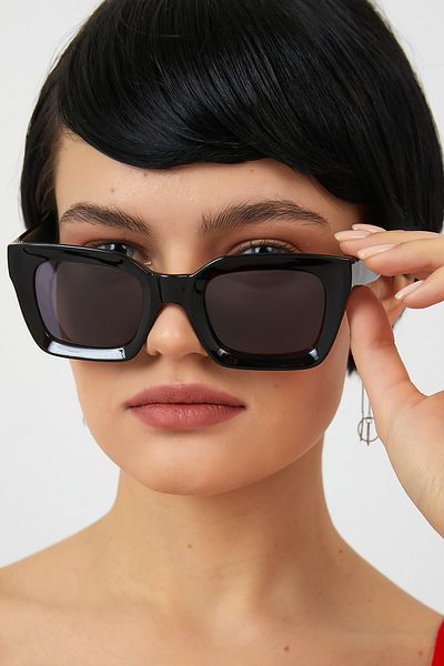 ModaLand Square Women's Black Sunglasses