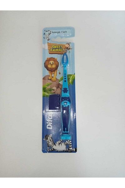 Difaş Sweet Animals Children's Toothbrush Blue (soft)
