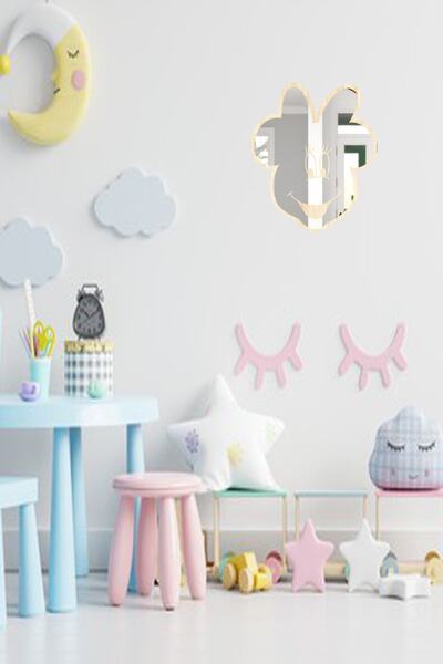 Odun Marketi Minnie Mause Figürlü Çocuk Odası Dekoratif Kırılmaz Pleksi Ayna ...