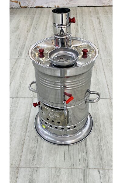 ÖZ-EL metal Krom Semaver Tek Musluklu 10 Litre Battal Boy