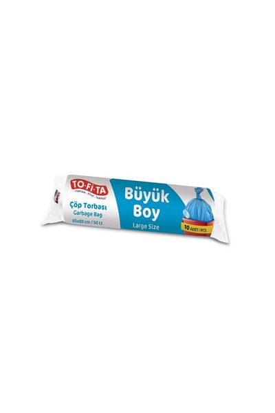 TO-Fİ-TA toptanfiyattarifesi Pack of 10 Large Size Garbage Bags - 65x80 cm