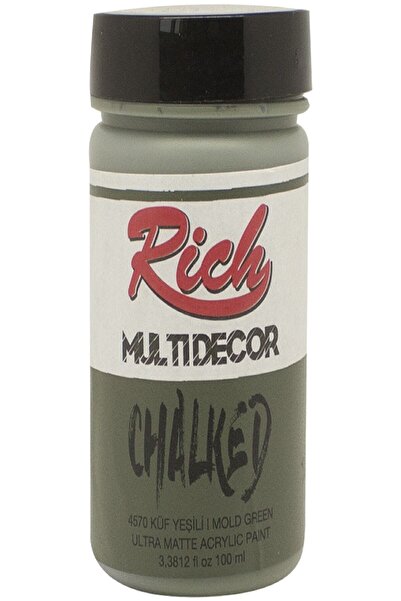 Rich Multi Decor Chalked Akrilik Boya 500 Cc Küf Yeşili Renk 4570