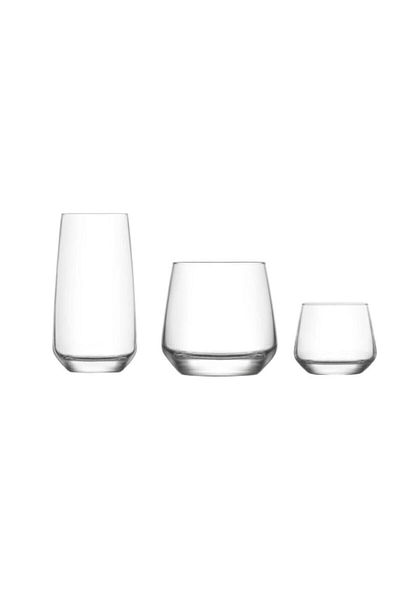 LAV Lal Glass Dowry Set 18 Piece Soft Drink Water Glass Set