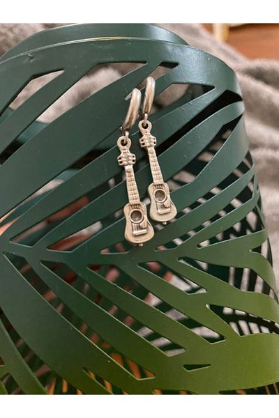 Herşey Nota Guitar Earrings Men