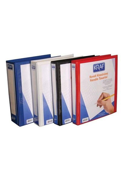 KRAF D Mechanism Folder 3cm 2 Rings 1032 White