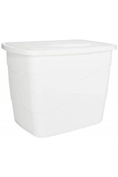 Decobella 50801 Πρακτικός Κάδος Απορριμμάτων Καπάκι, Λευκός Κάδος Απορριμμάτων