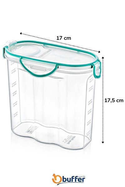 Buffer ® Air and Water Liquid Proof 1.7 Liter Food Storage Container with Lockable Lid and Seal - SA585