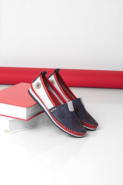 Lal Shoes & Bags Balerini Loyd (100%) din piele naturală confortabili pentru femei-albastru