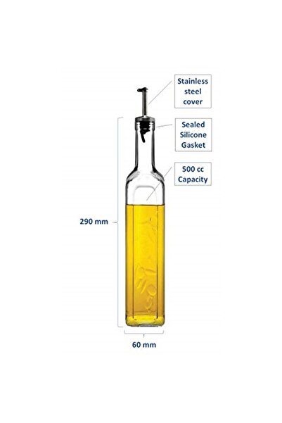 Paşabahçe Brand: Pasabahce Homemade Vinegar/Oil Jug/Dispenser Set of 2 500 ml...
