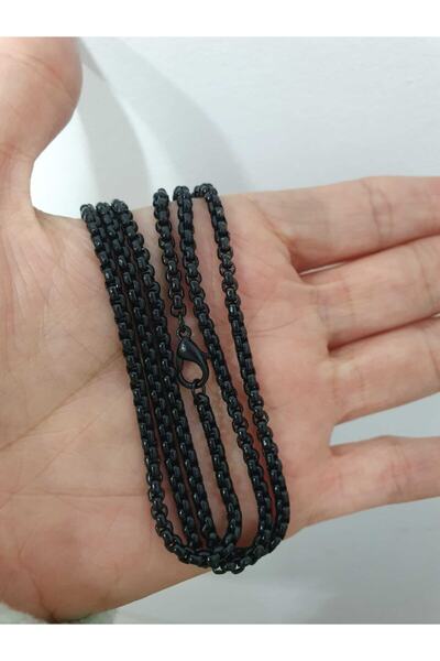 ERKEK KOLYE STORE ماتي سلسلة قلادة سوداء