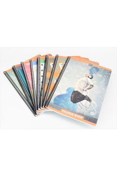 Gıpta Orange Book Spiral Offset Plastic (12 bucăți) Notebook A4 120 Yp Checkered 4955