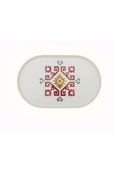 Porland Arabesque Boat Plate 28cm