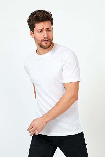 CLIPMAN Ανδρικό T-shirt Slim Fit Basic 5 τεμαχίων